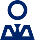 A blue and green logo for the american association of university women.